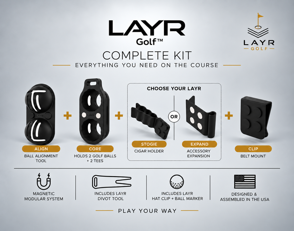 LAYR Complete Kit - Expansion, Divot Tool, Ball Marker, Belt Clip & Alignment Tool