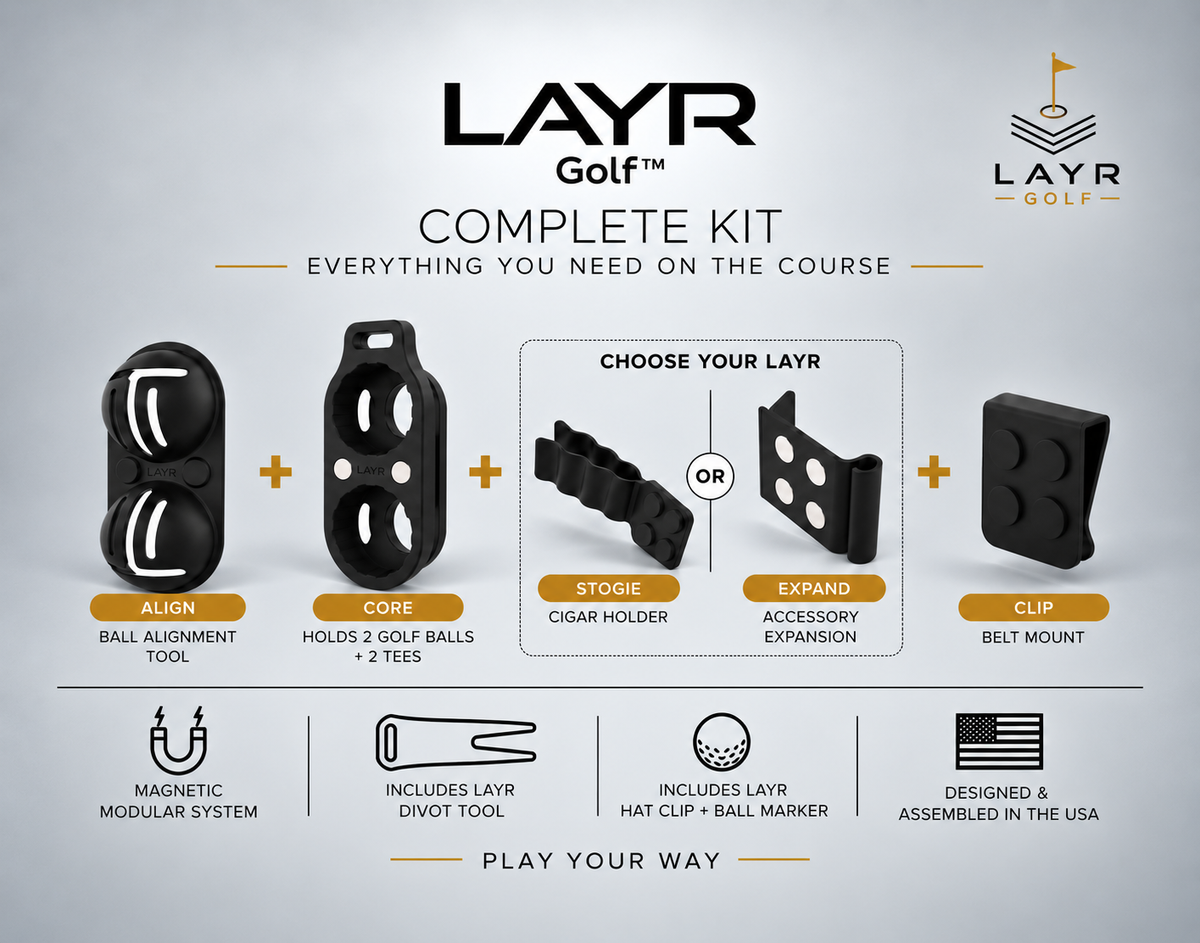 LAYR Complete Kit - Expansion, Divot Tool, Ball Marker, Belt Clip & Alignment Tool